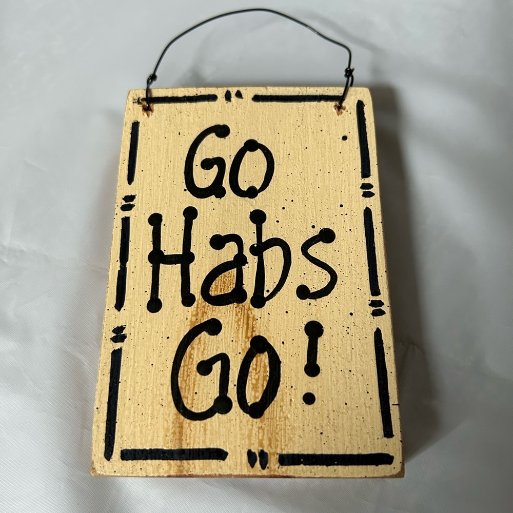 NHL Montreal Canadians Wooden Sign